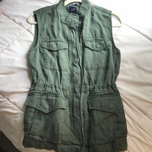 GAP army green vest